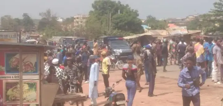 PHOTOS: Protest In Abeokuta Over Fuel, Naira Scarcity