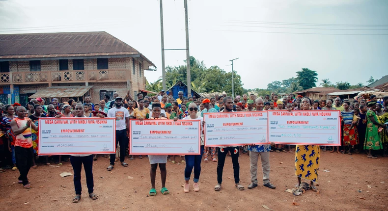 Nollywood Actress, Rachael Okonkwo & Dano Milk Empower Thousands at the Mega Carnival in Nsukka