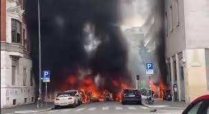Explosion Rocks Milan’s City Center, Damaging Cars