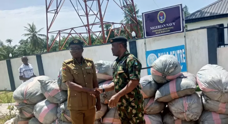Navy hands over cannabis sativa worth ₦35m to NDLEA in Badagry, Lagos