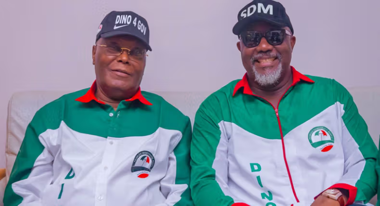 Atiku in Kogi to join Dino Melaye's final campaign ahead of Nov 11 election
