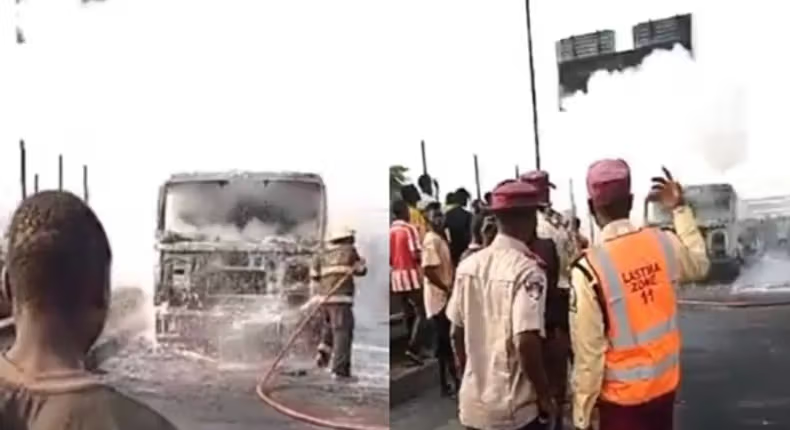 Diesel tanker explodes at Ojota interchange