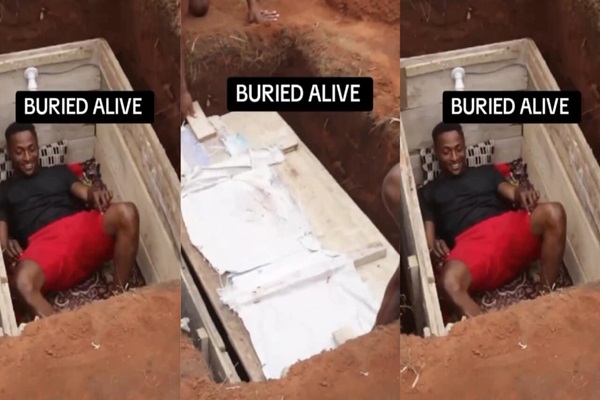 Nigerian-buries-himself
