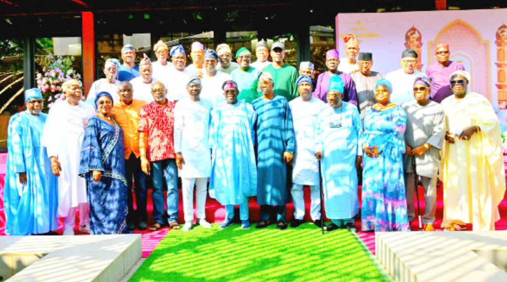 president-bola-ahmed-tinubu-middle-lagos-state-governor-babajide-sanwo-olu-and-members-of-the-governance-advisory-council-after-a-meeting-in-lagos-yesterday