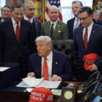President Trump Holds Bill Signing In Oval Office